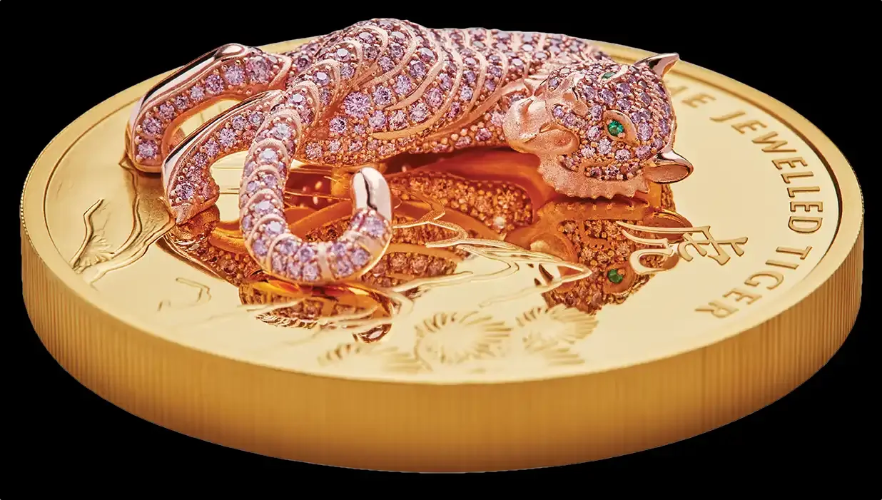 2020 Gold 10oz Proof Jewelled Tiger Masterpiece Coin product image