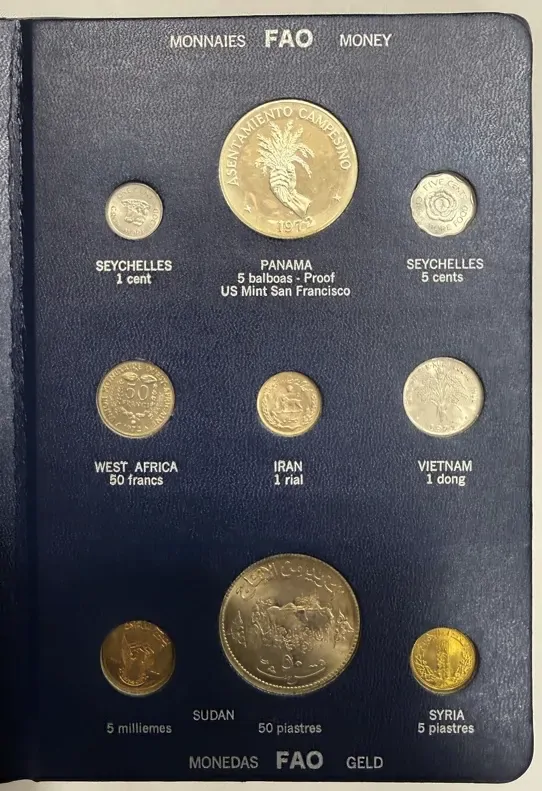 1971 - 1972 FAO Coin Album #2 Blue (34 Coins) Proof and Unc product image