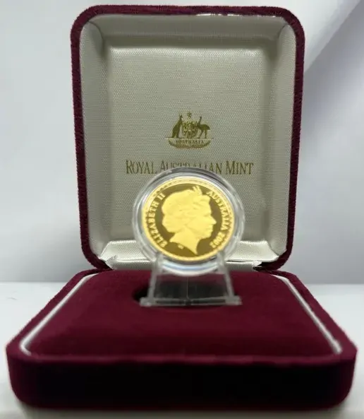 2002 Gold 100 Dollar Gold Proof Coin Floral Emblems Sturt Desert Pea product image