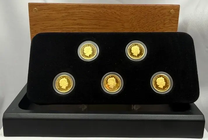 2011 Gold 1/25ozt 5 Coin Set Discover Australia product image