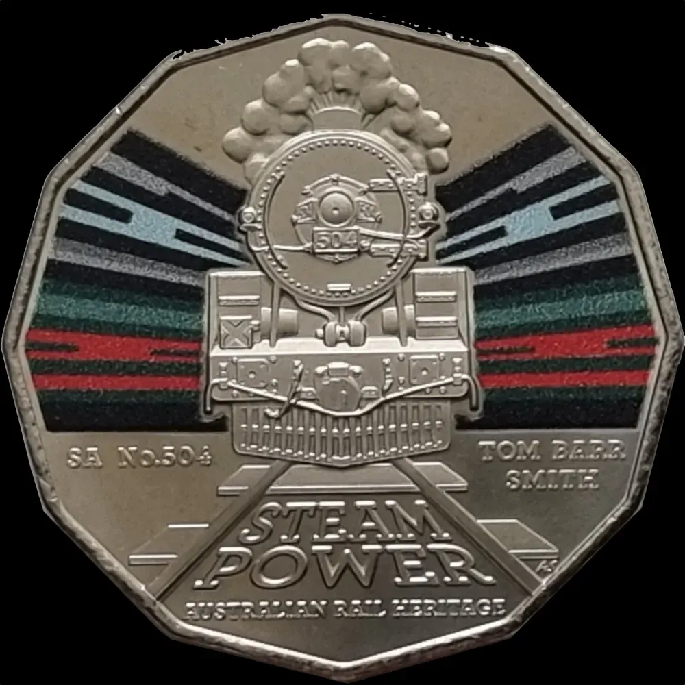 2022 50 Cent Uncirculated Coin Steam Power SA Tom Barr Smith product image