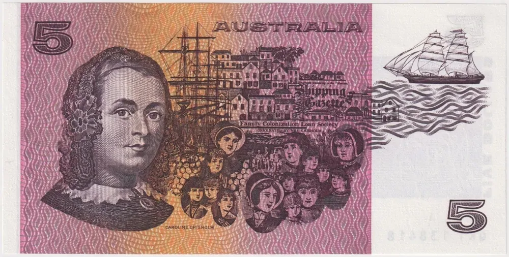 1992 Five Dollar Note 25th Anniversary International Bank Note Fair Sydney product image