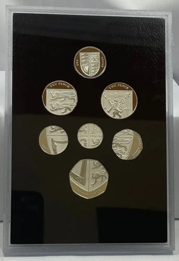 United Kingdom 2008 Silver Proof 7 Coin Set Royal Shield product image