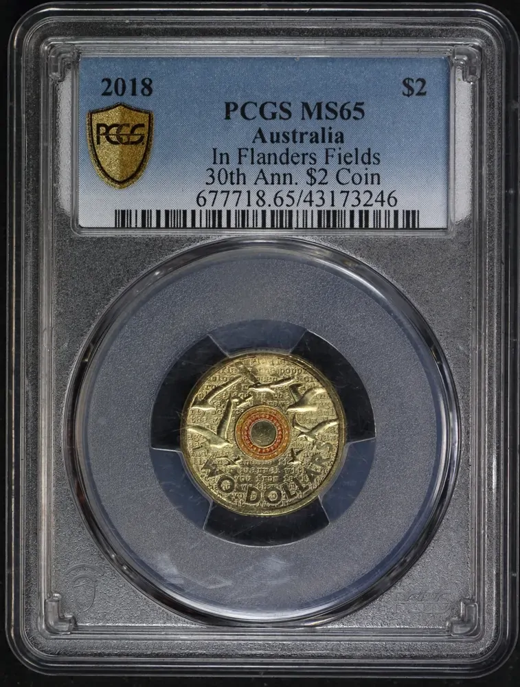 2018 2 Dollar Coin Coin Remembrance PCGS MS65 product image