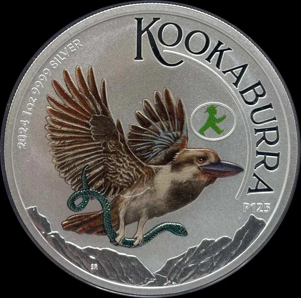 2024 Silver 1 Ounce Coloured Coin Kookaburra World Money Fair product image