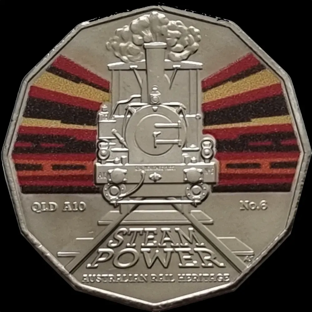 2022 50 Cent Uncirculated Coin Steam Power QLD A10 No.6 product image
