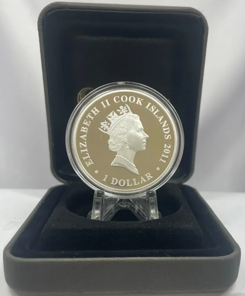 Cook Islands 2011 Silver 1 Ounce Proof Coin Famous Naval Battles Midway product image