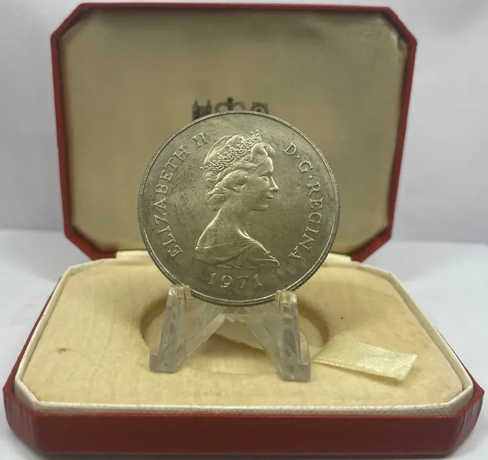 Gibraltar 1971 Silver 25 New Pence Proof Coin Barbary Ape product image