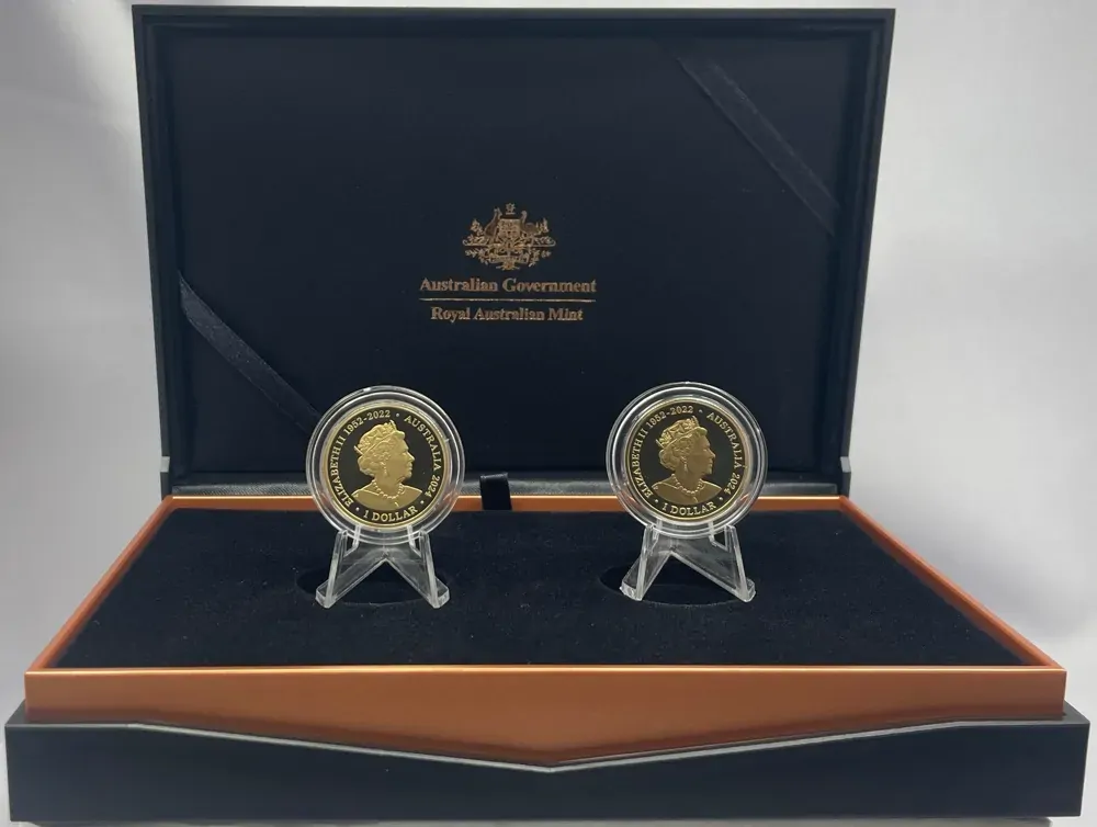2024 1 Dollar 2 Coin Proof Set Australian Football League AFL product image