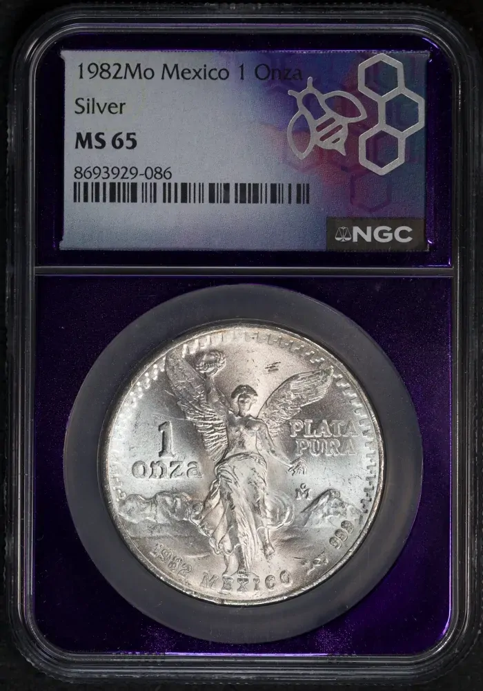 Mexico 1982 Silver Onza KM#491.1 NGC MS65 product image