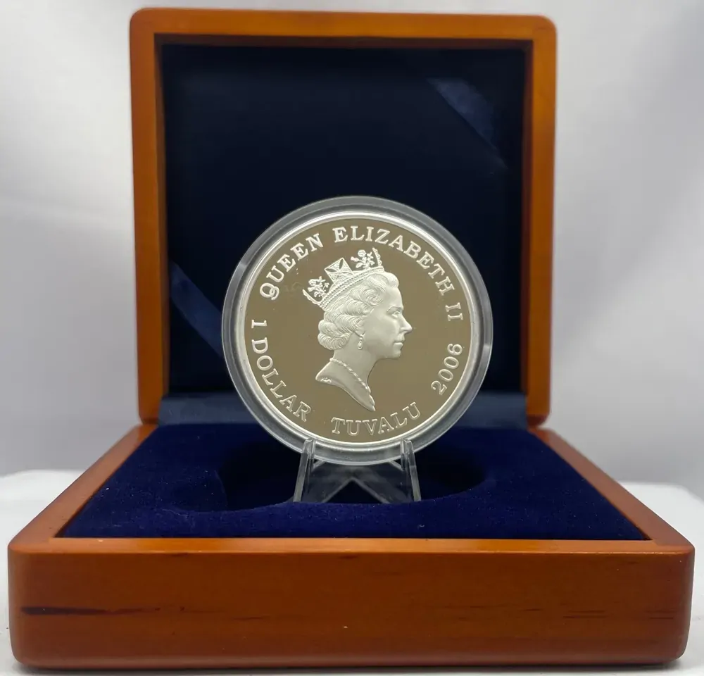 Tuvalu 2006 1 Ounce Silver Proof James Cook product image