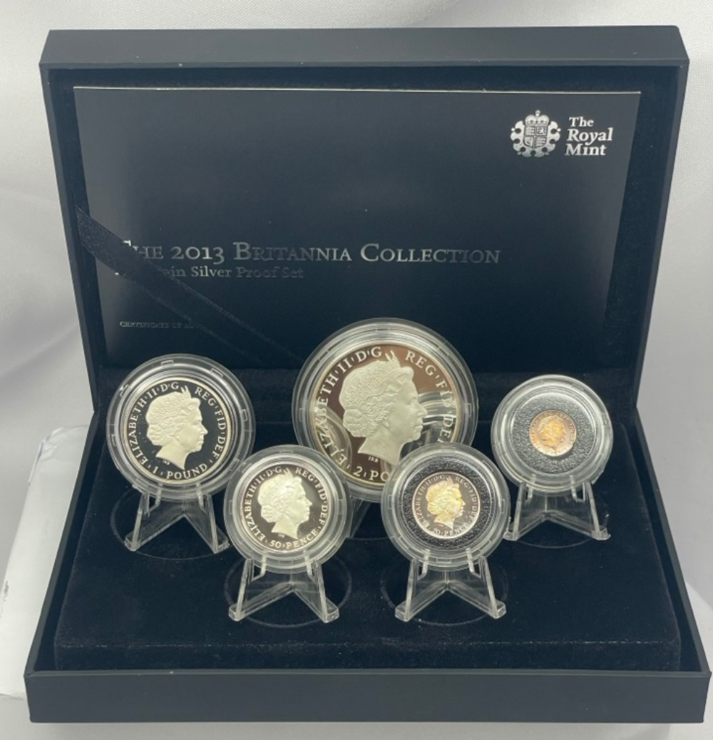 United Kingdom 2013 Fine Silver Proof 5 Coin Set Britannia product image