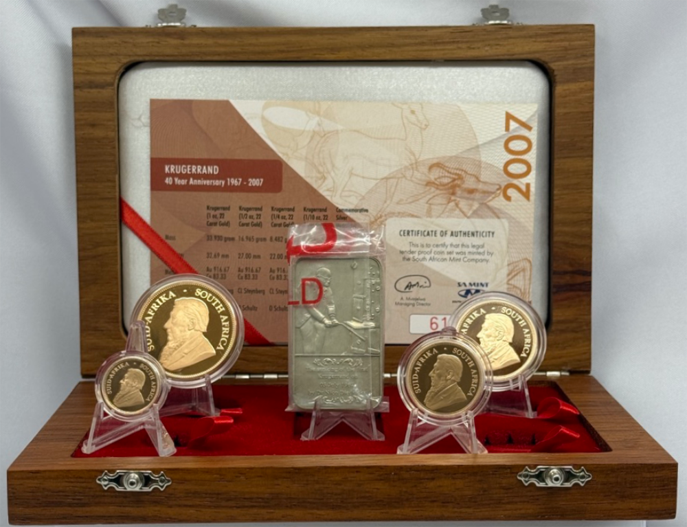 South Africa 2007 Gold Krugerrand 4 Coin Set 40th Anniversary product image