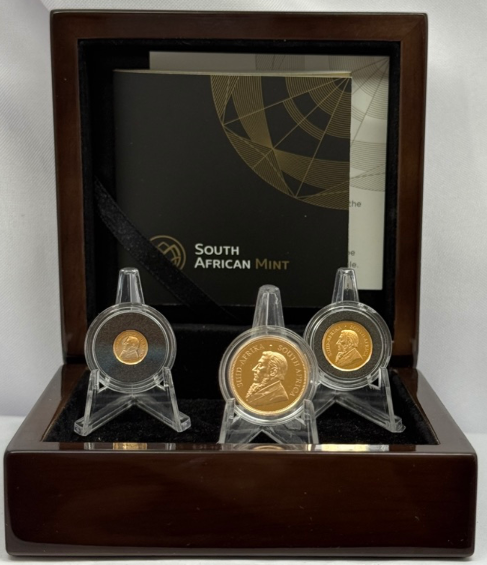 South Africa 2017 Gold Fractional Krugerrand 3 Coin Set product image