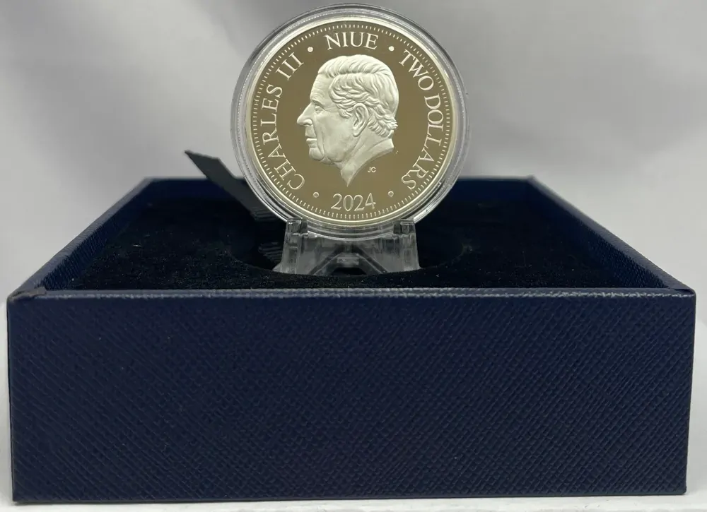 Niue 2024 1 Ounce Silver Proof Coin Drop Bear product image