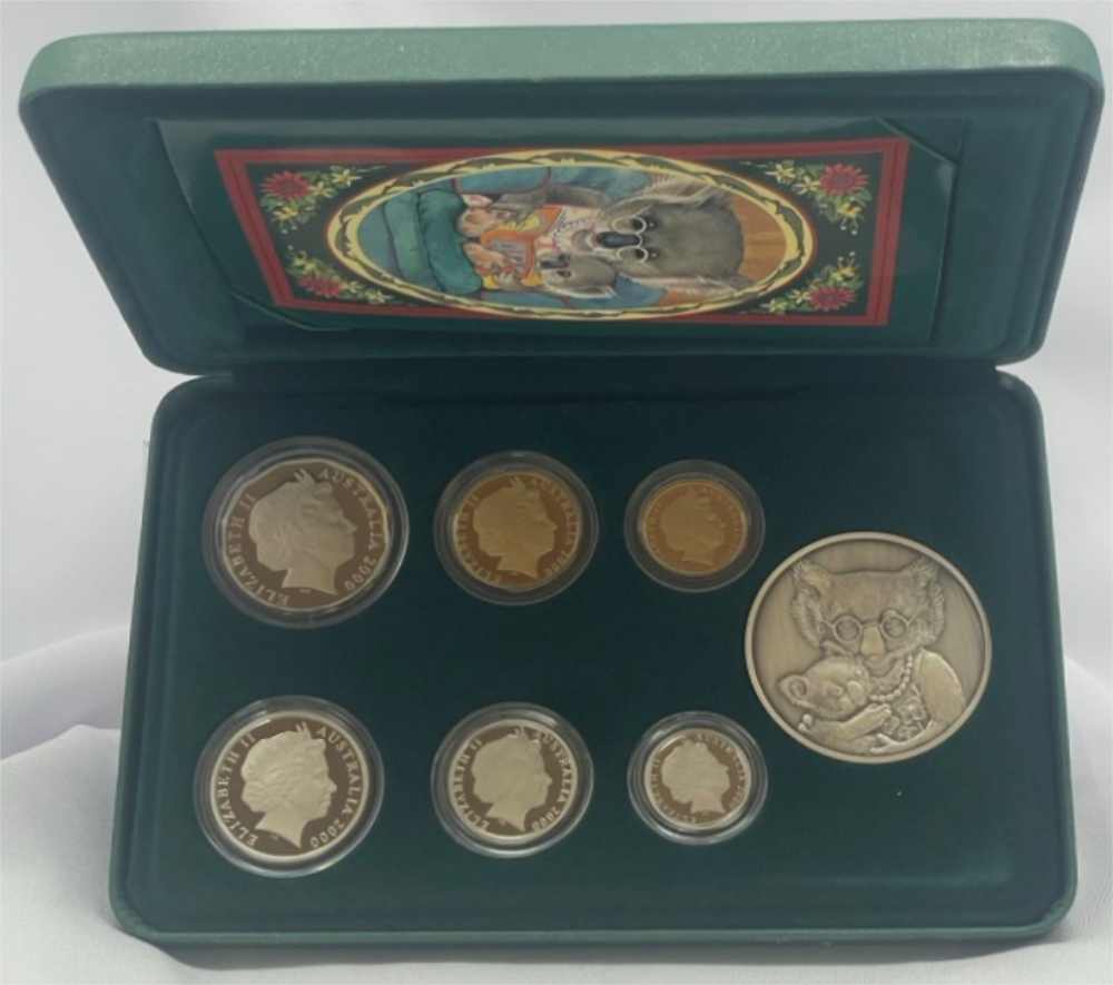 Australia 2000 Baby Proof Coin Set Millennium Flag Damaged Packaging product image