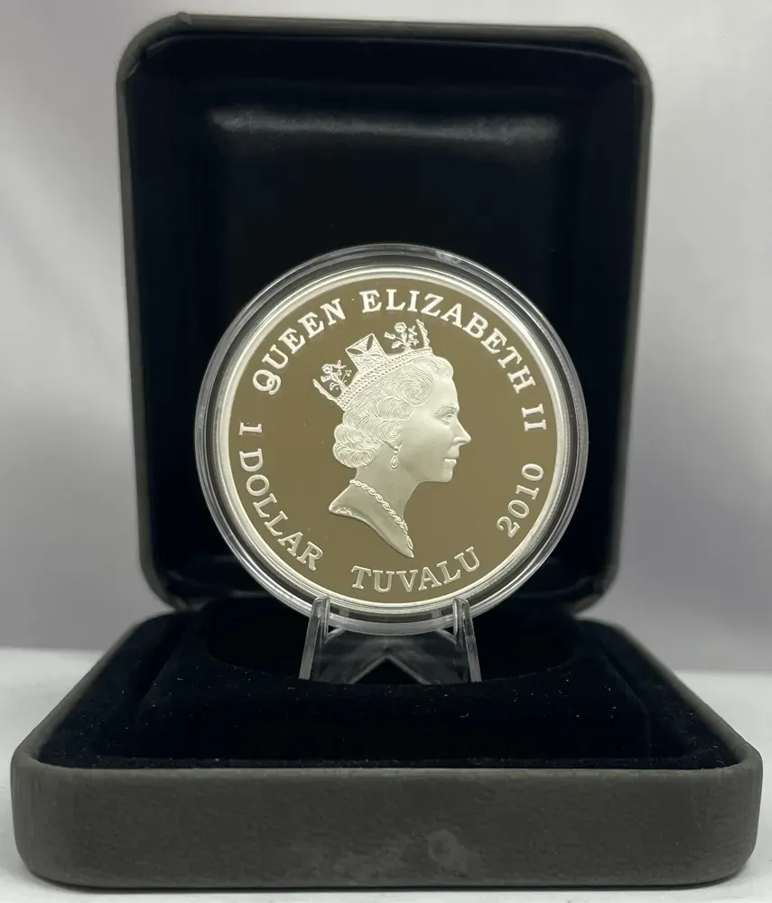 Tuvalu 2010 Silver 1 Dollar Proof Coin Great Warriors Knight product image