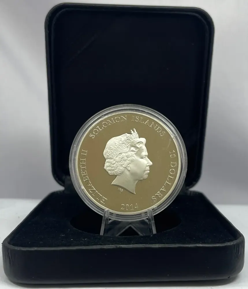 Solomon Islands 2014 Silver 10 Dollars Proof Coin Embarking for War product image