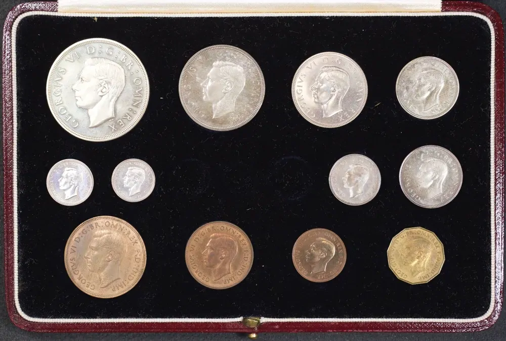 Great Britain 1937 Part Proof Coin Set (12) In Presentation Case product image