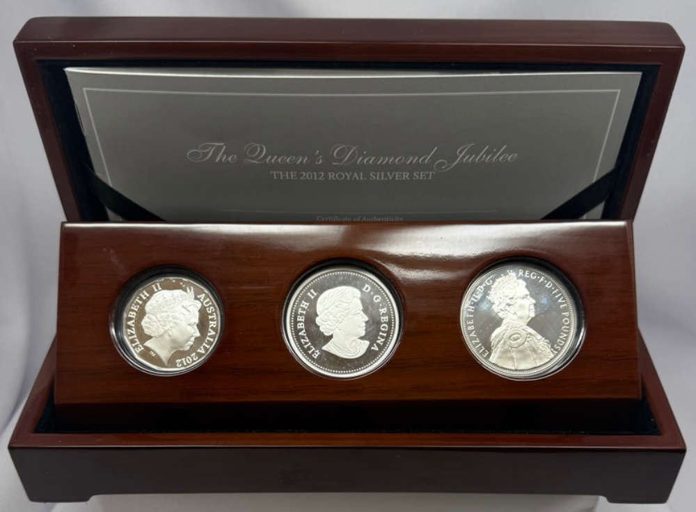 2012 Silver 3 Coin Proof Set Diamond Jubilee product image