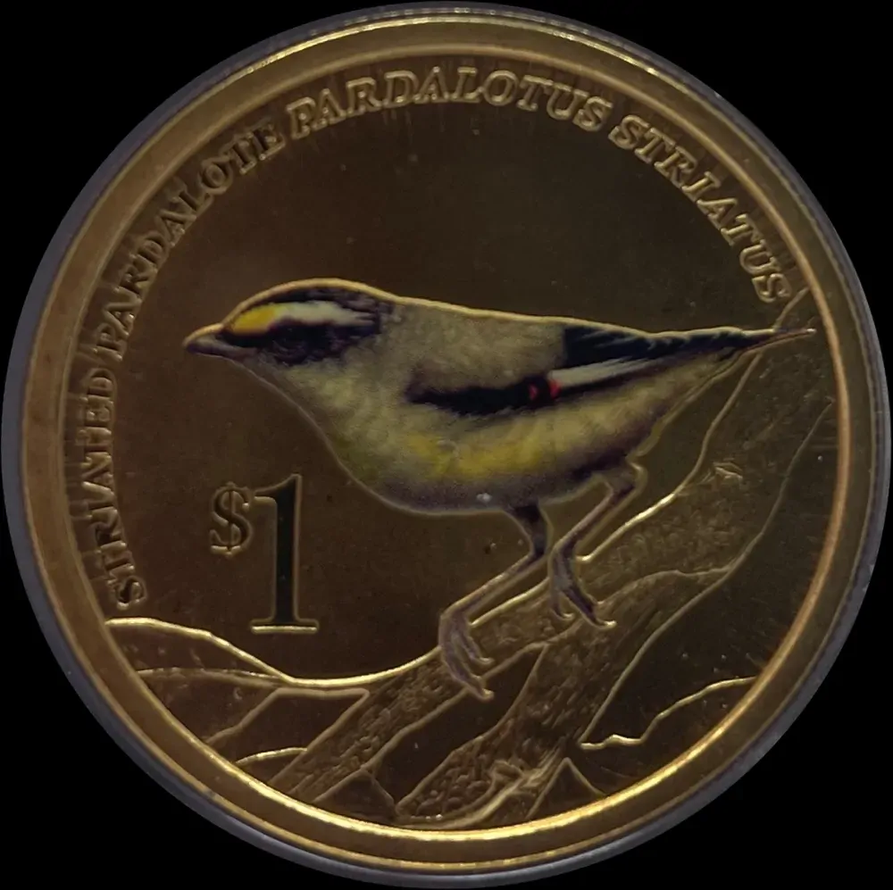 2013 1 Dollar PNC Australian Waterbirds Striated Pardalote product image
