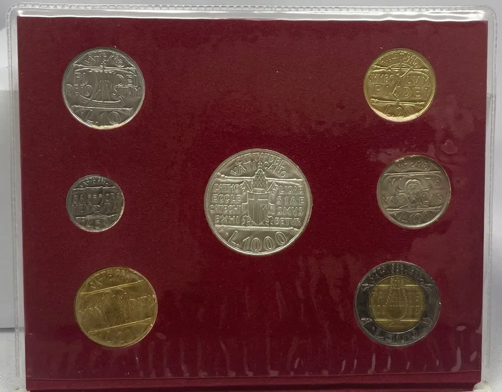 Vatican City 1993 Uncirculated Coin Set includes Silver 1,000 Lire product image