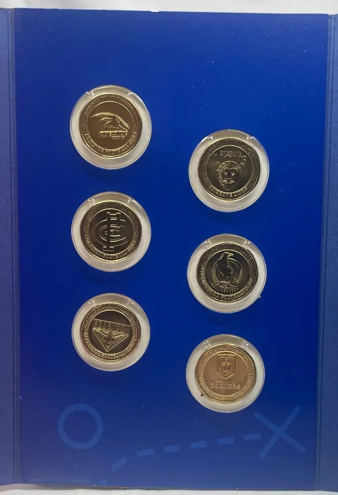 2023 1 Dollar 20 Coin Set in Folder Australian Football League AFL includes Coloured Coins product image
