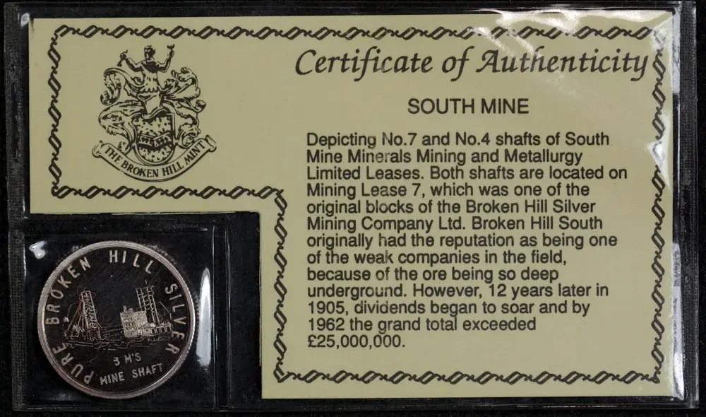 Silver Medallion Undated Broken Hill - South Mine product image