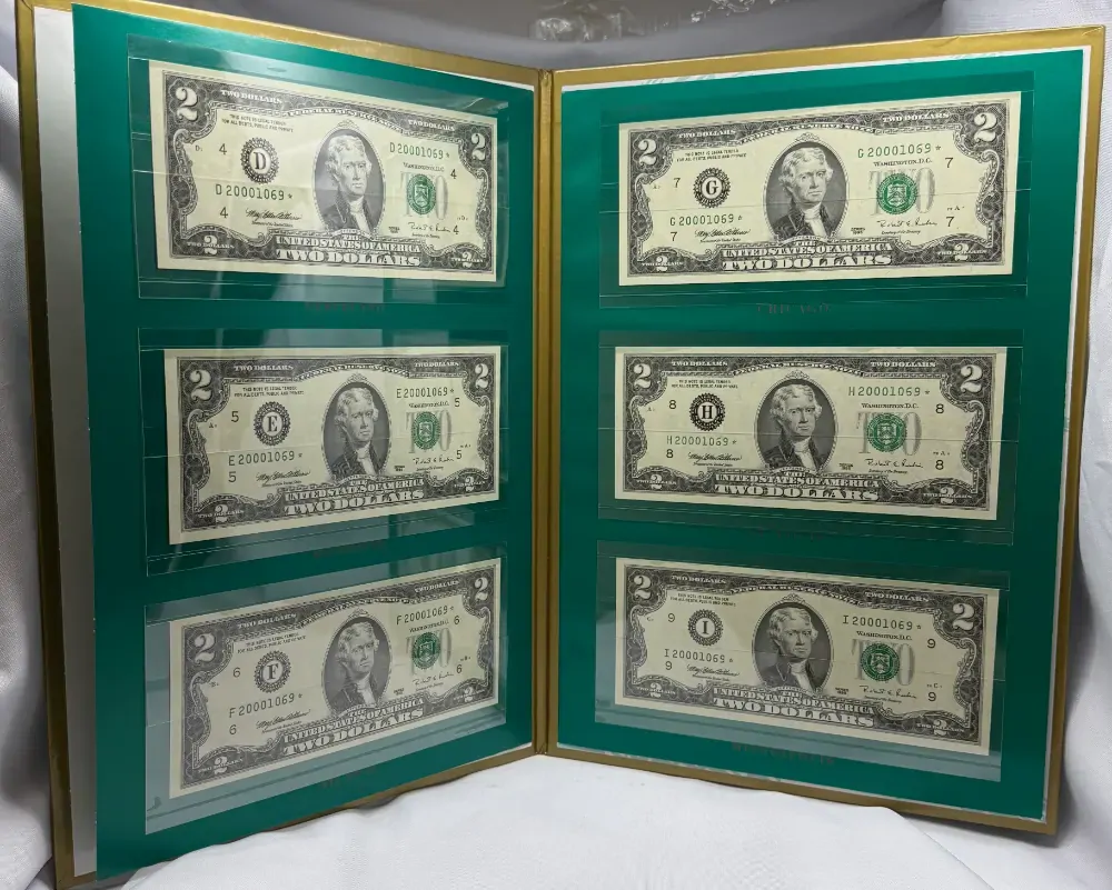 United States 2000 $2 Premium Millennium Federal Reserve Note Set product image