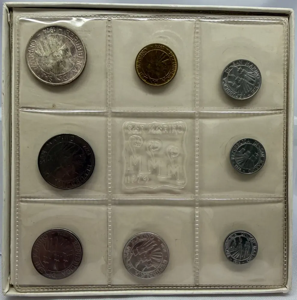 San Marino 1974 Silver Uncirculated Coin Set product image