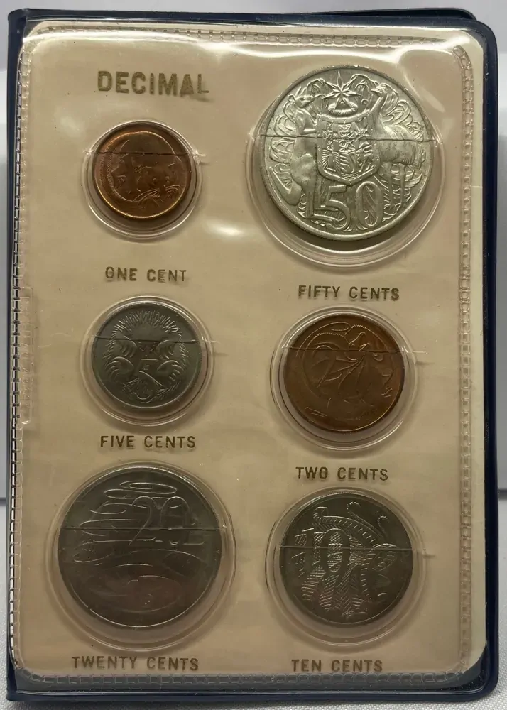 Australia 1966 Changeover Souvenir Blue Wallet Pre-Decimal and Decimal Set product image
