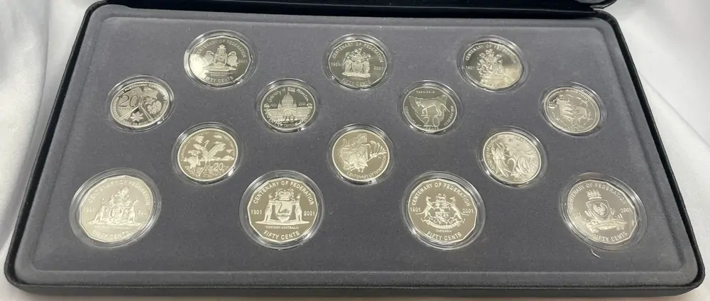 Australia 2001 20 Coin Proof Set Centenary of Federation - Damaged Box product image