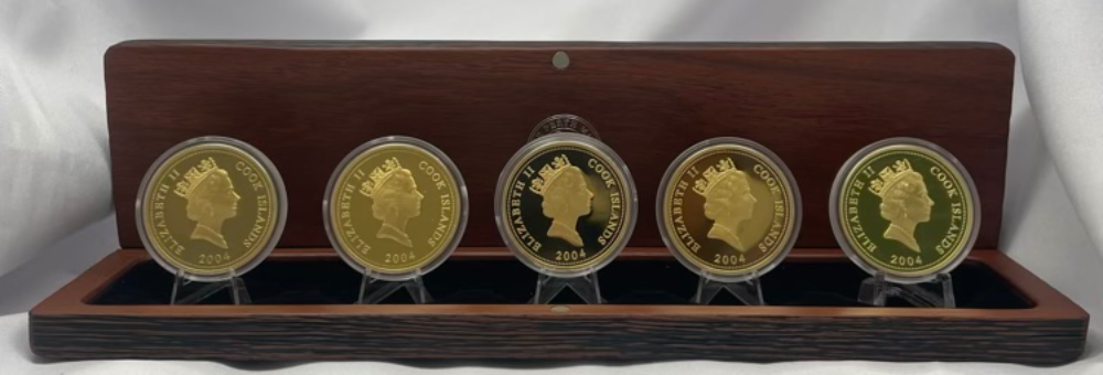 Cook Islands 2004 Silver Five Coin Set Great Rail Journeys of The World Premium Edition product image