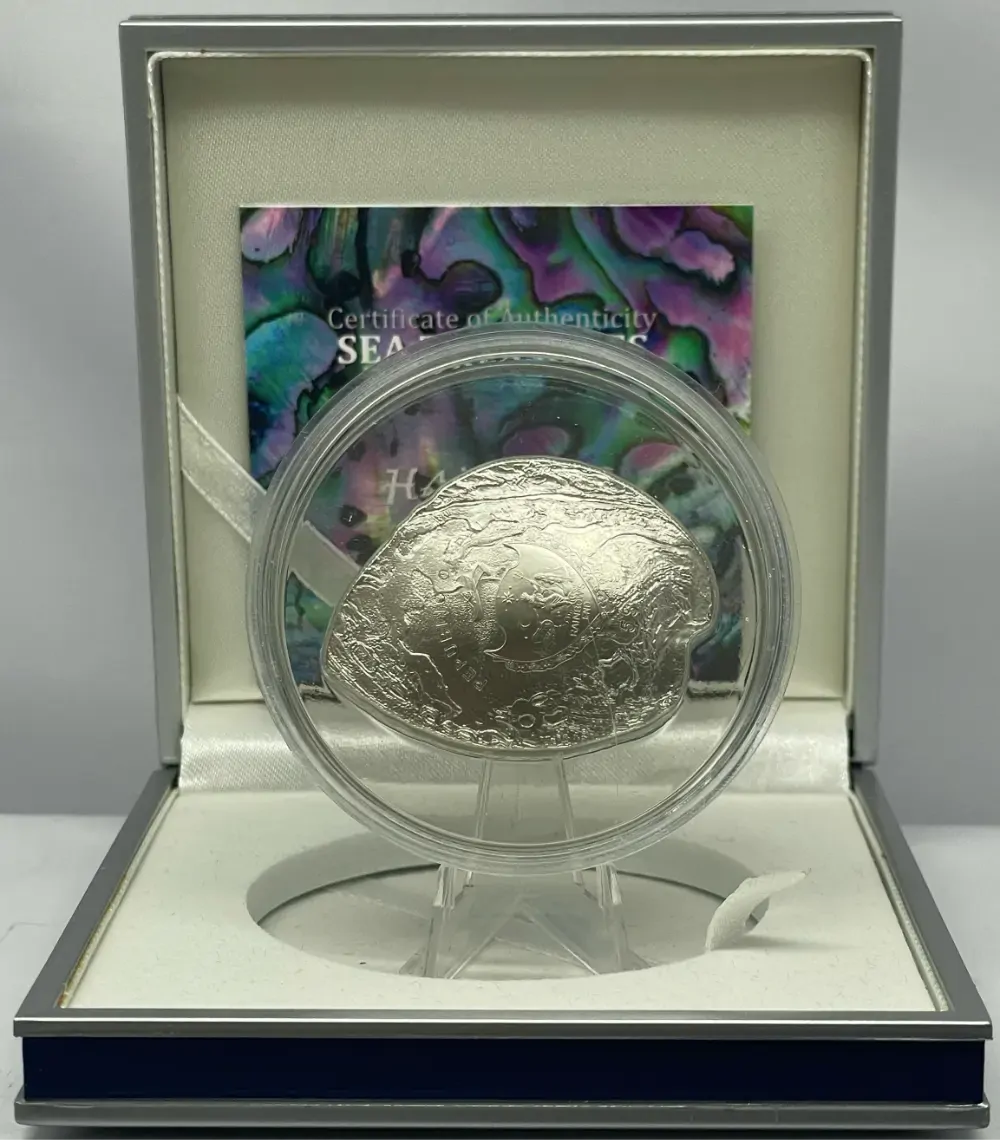 Palau 2012 Silver 5 Dollars Proof Coin Sea Treasures Haliotis Iris product image