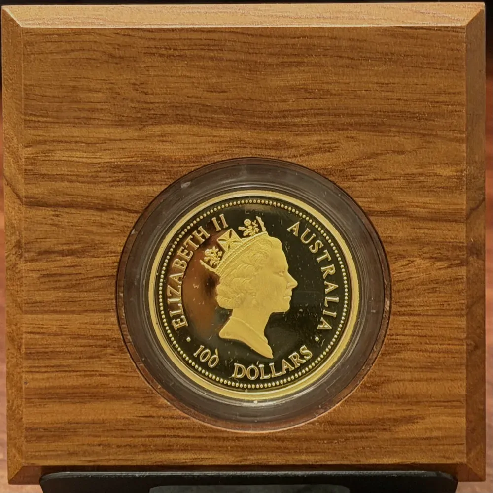 1995 Gold 1oz Proof Coin Kangaroo Nugget - Carnation Privy product image