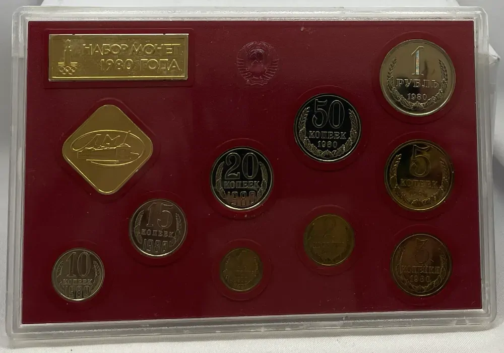Soviet Union 1980 Mint Coin Set Moscow Olympics product image