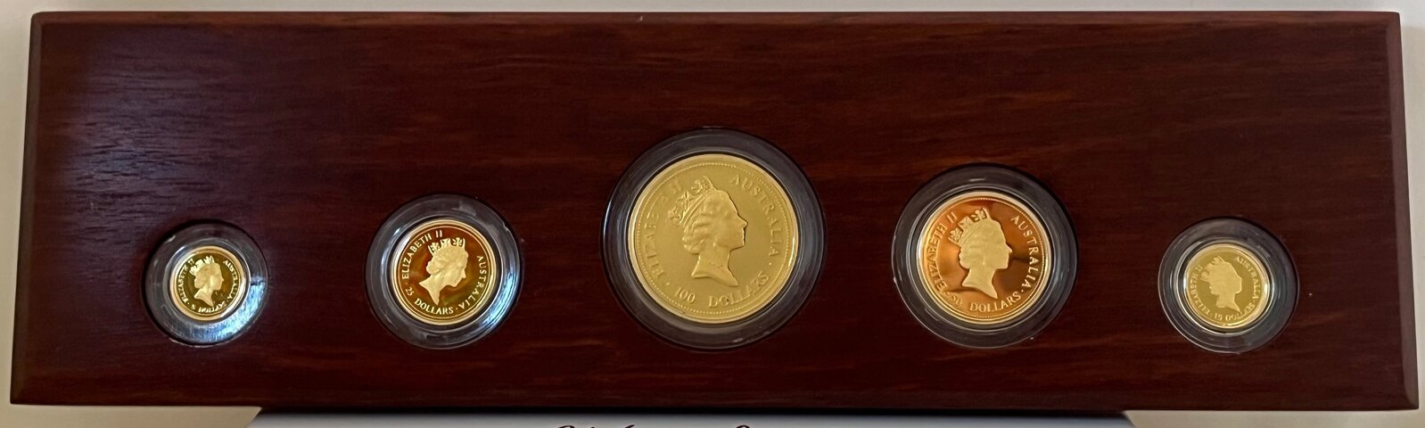 1995 Gold 5 Coin Proof Set Kangaroo Nugget product image