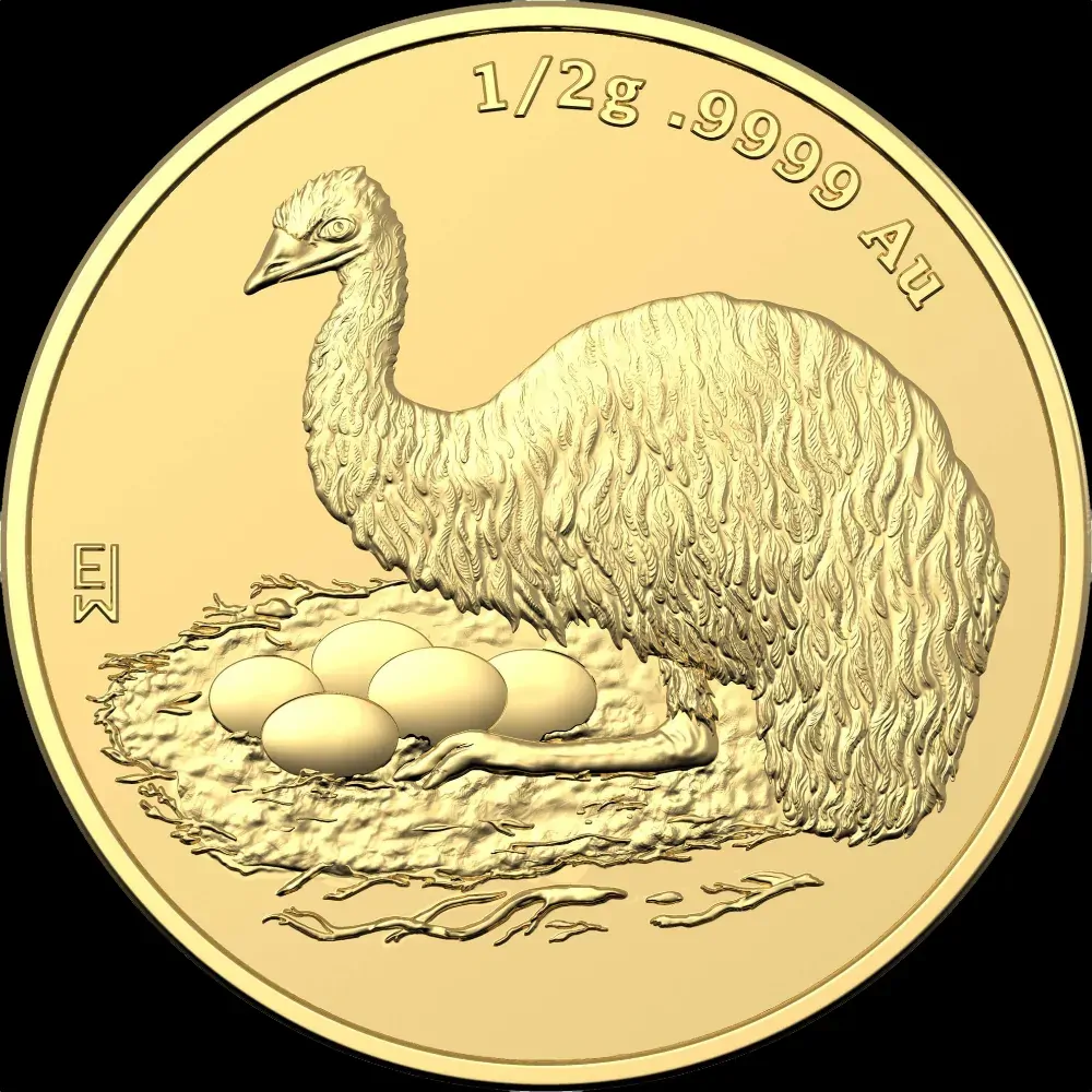 2023 Gold 5 Dollar Mini Money Coin Emu product image