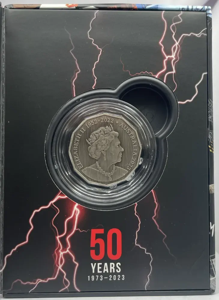 2023 Silver 50 Cent Antiqued Coin AC/DC product image