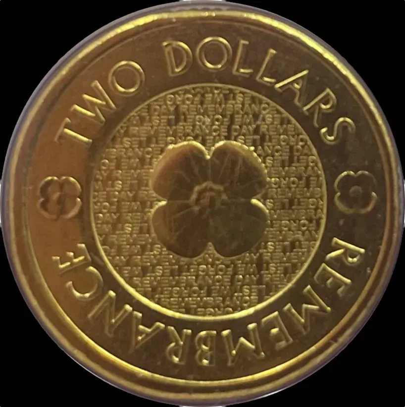 2012 2 Dollar Coin Remembrance Day Poppy Uncirculated product image