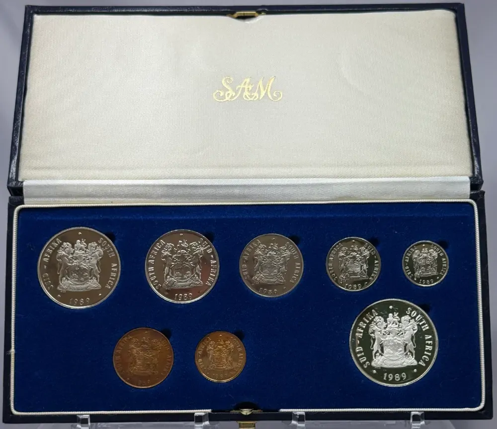 South Africa 1989 Proof Coin Set includes Silver 1 Rand product image