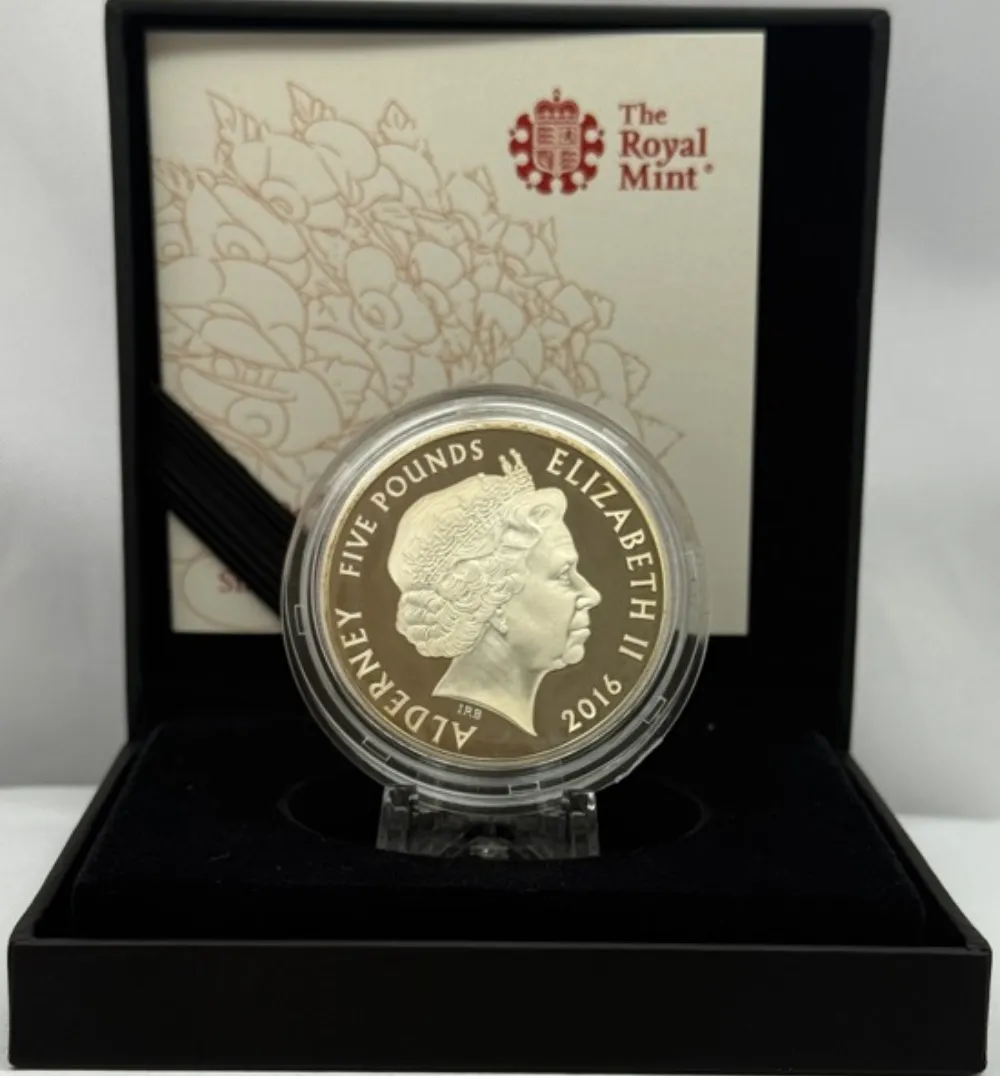 Alderney 2016 Silver Piedfort Proof Five Pounds KM# P10 Remembrance Day product image