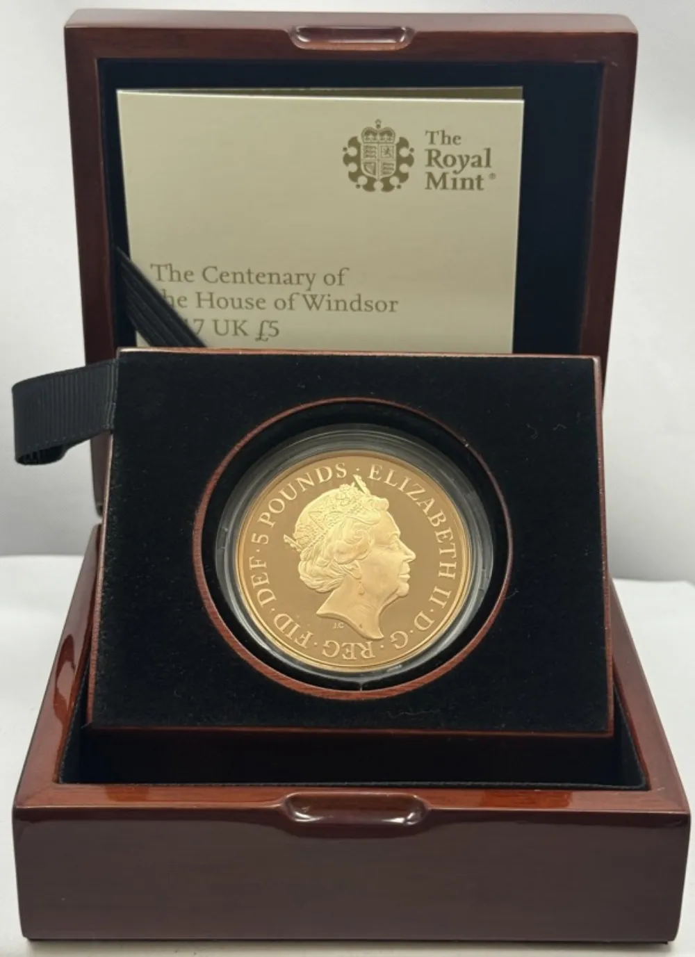 2017 Gold Proof Five Pounds Elizabeth II S# L49 Centenary of the House of Windsor product image