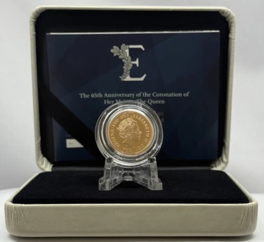 2018 Gold Proof Sovereign Elizabeth II 65th Anniversary Celebration product image