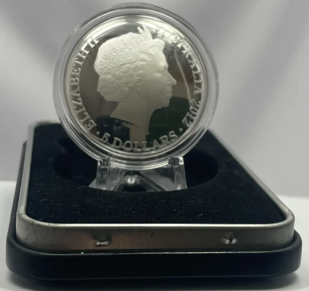 2012 Silver 5 Dollar Colour Domed Proof Coin Southern Sky Crux - Damaged Box product image