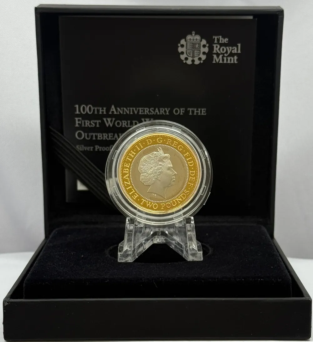 United Kingdom 2014 Silver Two Pound Proof S# K34 Outbreak WWI product image