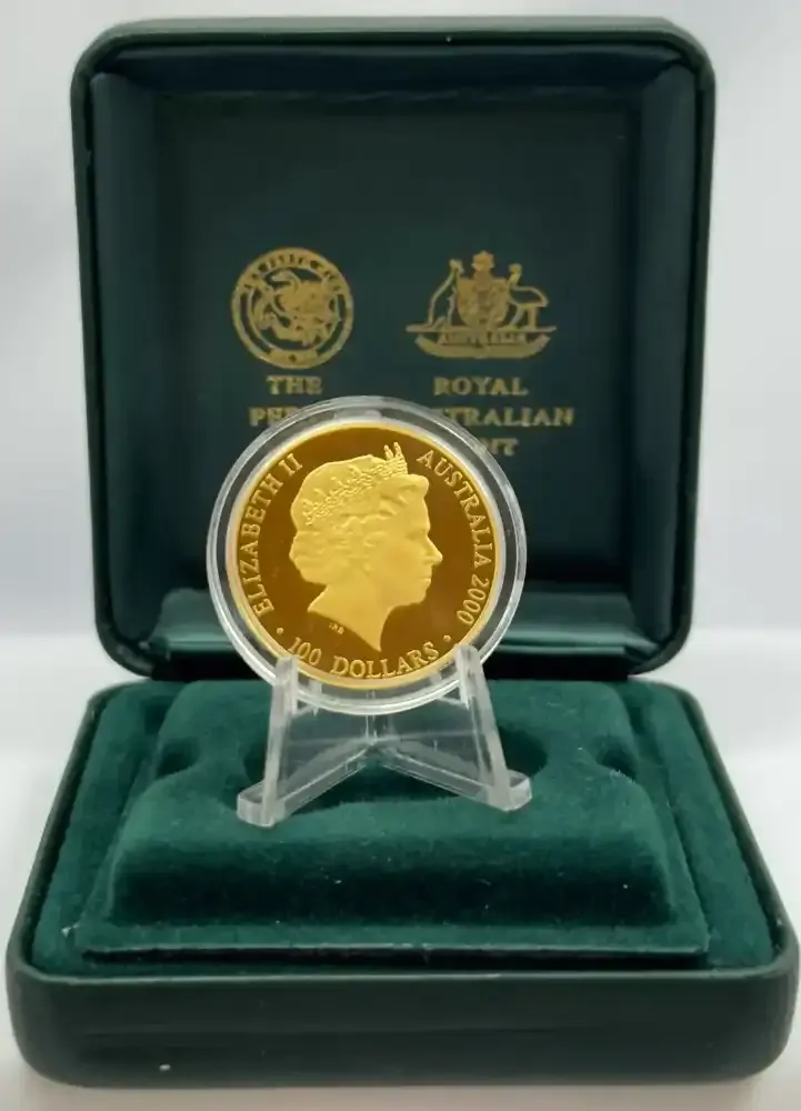 2000 Gold Olympic Proof Coin KM# 521 Achievement (Torch) product image