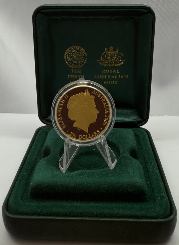 2000 Gold 100 Dollars Proof Coin KM#521 Olympics #8 Achievement product image