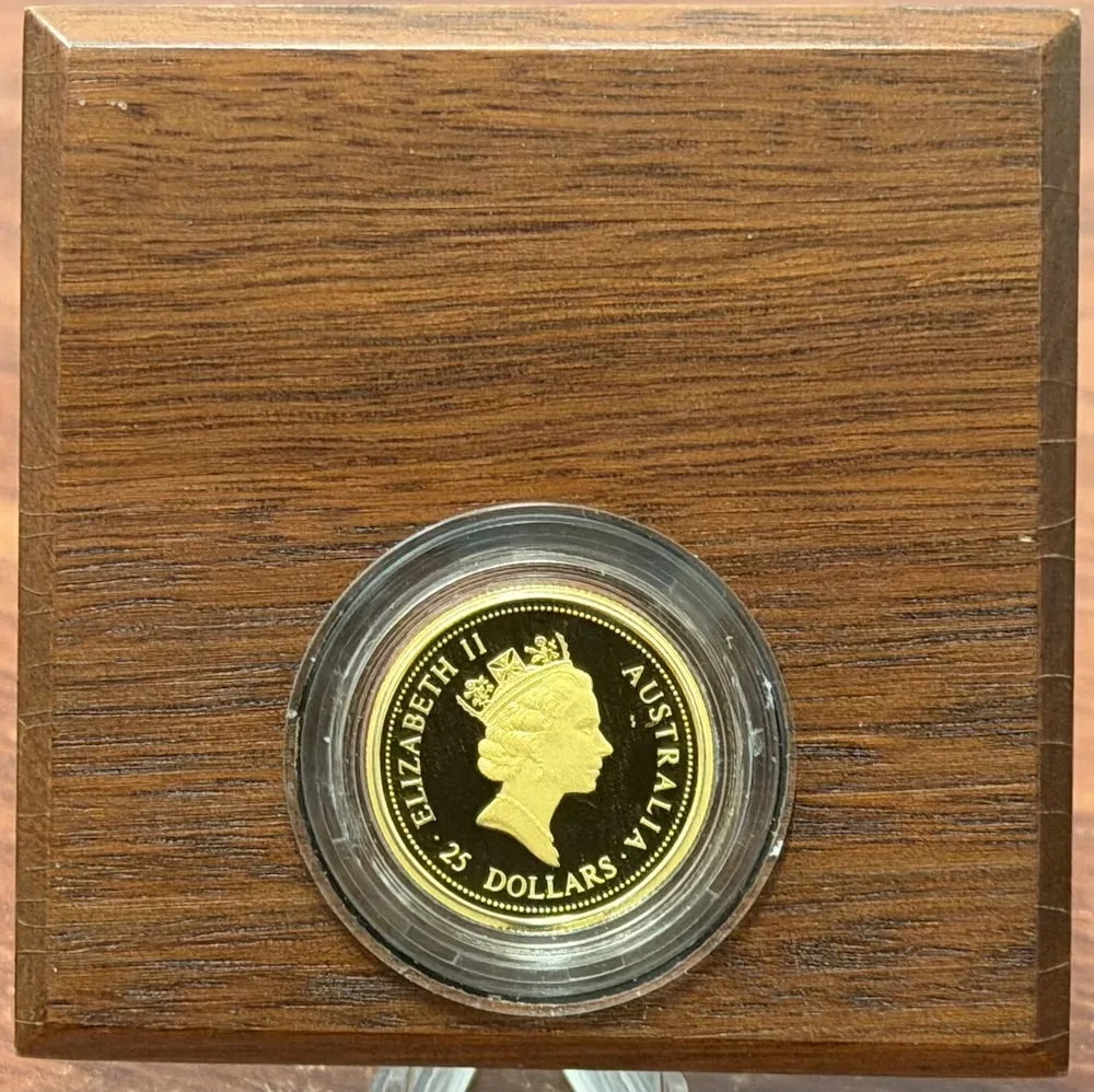 1994 Gold Quarter Ounce Proof Coin Kangaroo Nugget product image