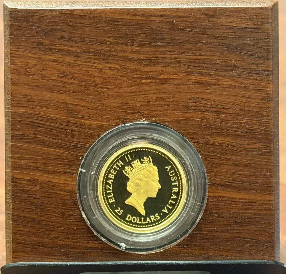 1995 Gold Quarter Ounce Proof Coin Kangaroo Nugget product image